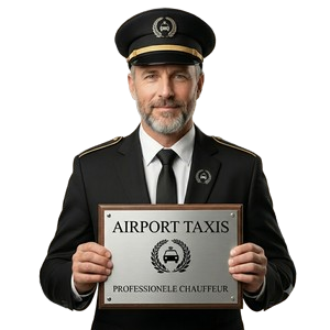 Professionele chauffeur voor privé luchthavenvervoer met de luchthaven taxiservice.