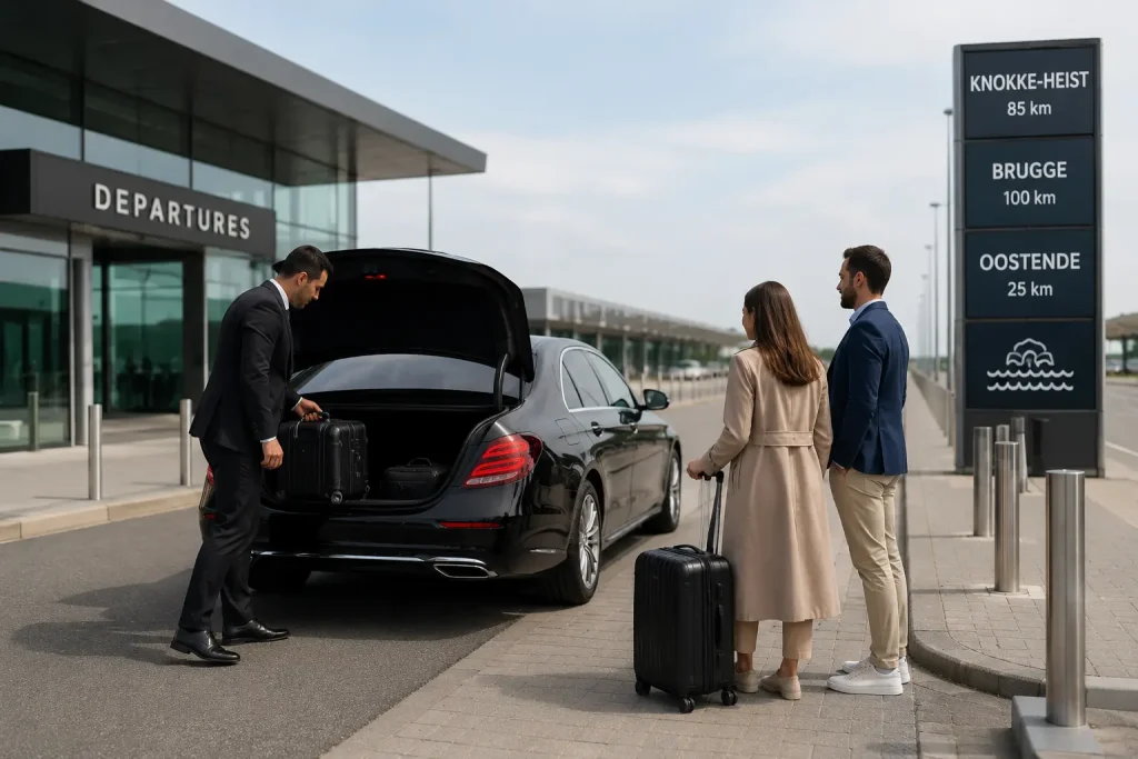 Privétransfer van de luchthaven naar de Belgische kust