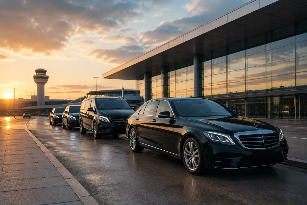 Premium voertuigen voor luchthaventransfers voor een terminal in België