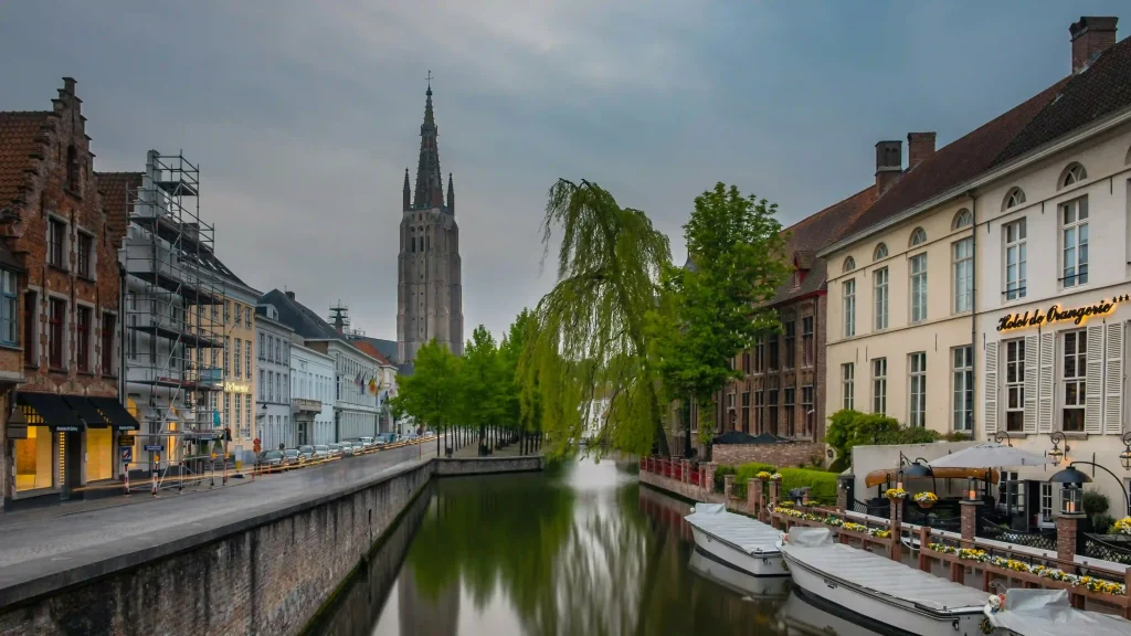 Bruges Canal Rozenhoedkaai Belfry